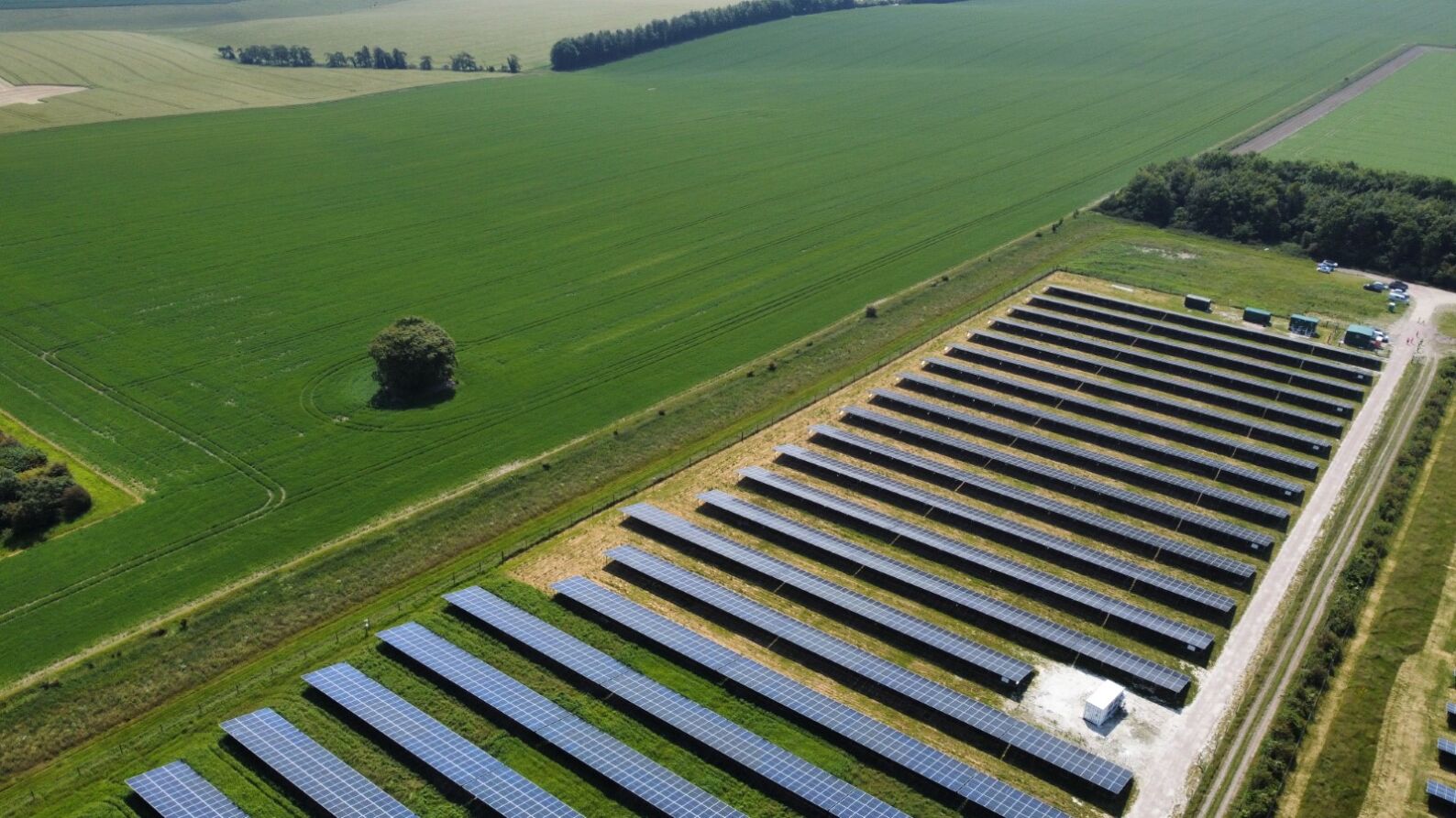 Solar farm in the countryside